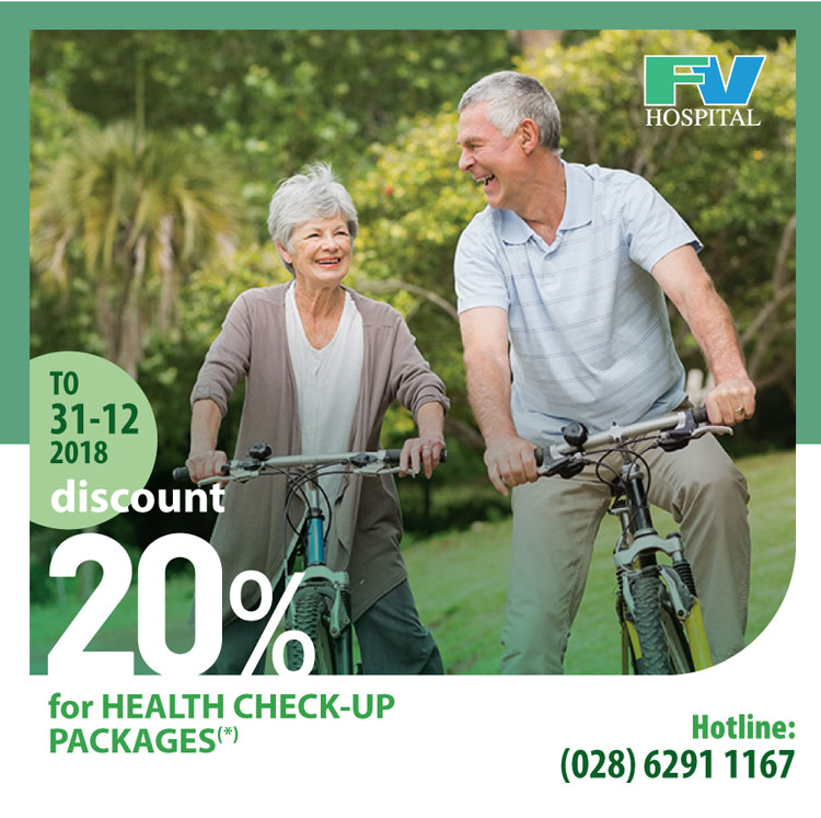 FV Hospital offers a 20% discount on health check up packages to 31/12/2018