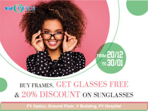 Buy Frames, get Glasses FREE offer & 20% discount on Sunglasses at FV Optics