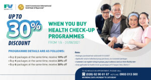 Enjoy Discounts of  Up to 30% When Buying a Health Check-up Programme at FV Saigon Clinic