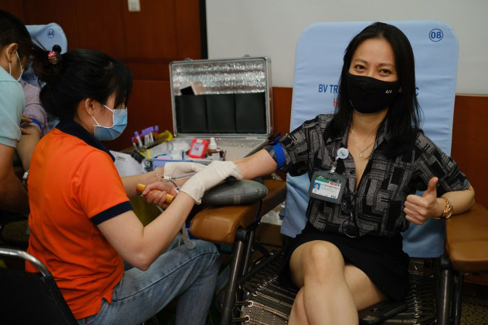 Doctor Huynh Nguyen Tuong Vy said: “Donating blood during this time is very meaningful.”