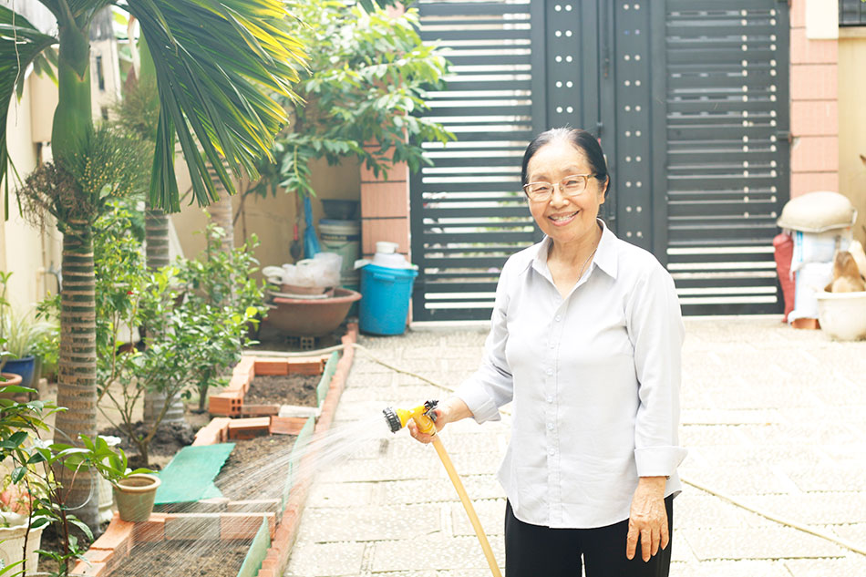 Ms L.T. Binh is happily living her life after her successful cancer treatment.