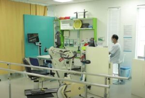 Surgery in the morning, physical therapy in the afternoon: not an unusual regimen at FV Hospital