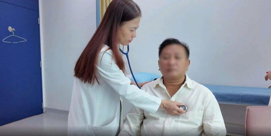 Kết quả tái khám cho biết sức khỏe anh F.A.J.V ổn định sau thủ thuật đặt stent mạch vành.