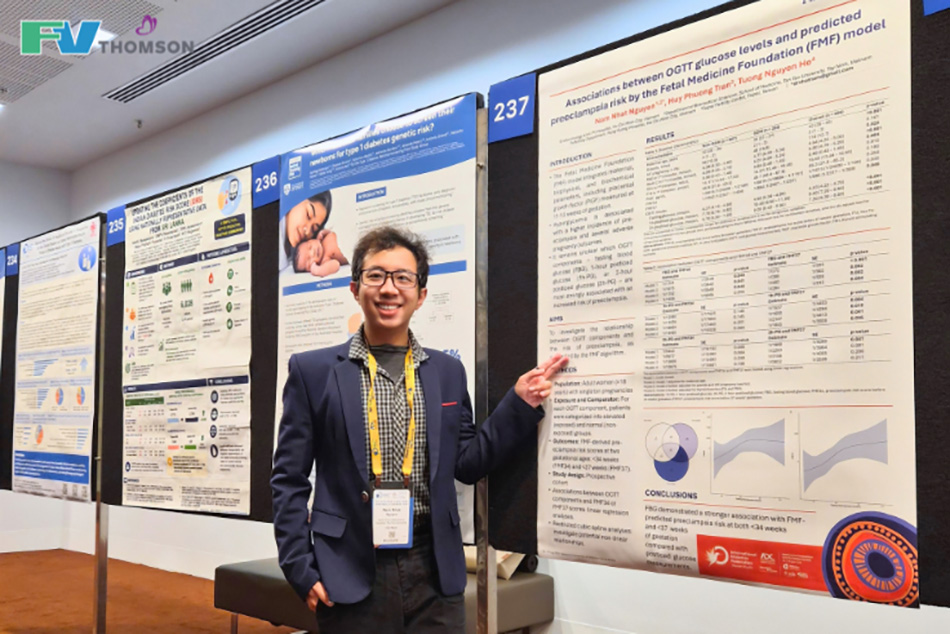 Dr Nguyen Nhat Nam, PhD  – Head of the Endocrinology Unit at FV Hospital, presents his research at the International Diabetes Federation (IDF) Congress 2026